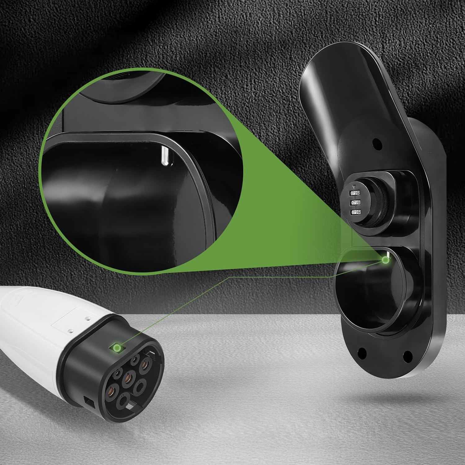 電動車 Type 2 充電線防盜掛線插座